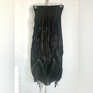 Lagenlook Convertible Skirt Dress Cinched Ruched Whimsigoth Sheer Dark Romantic‎